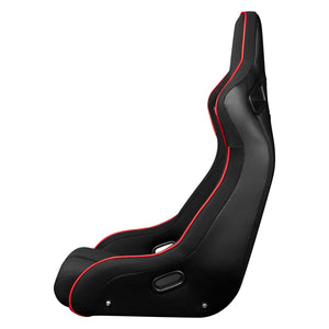 BRAUM Elite-R Fixed Back Bucket Seat [Black Polo Cloth] Black or Red Stitching