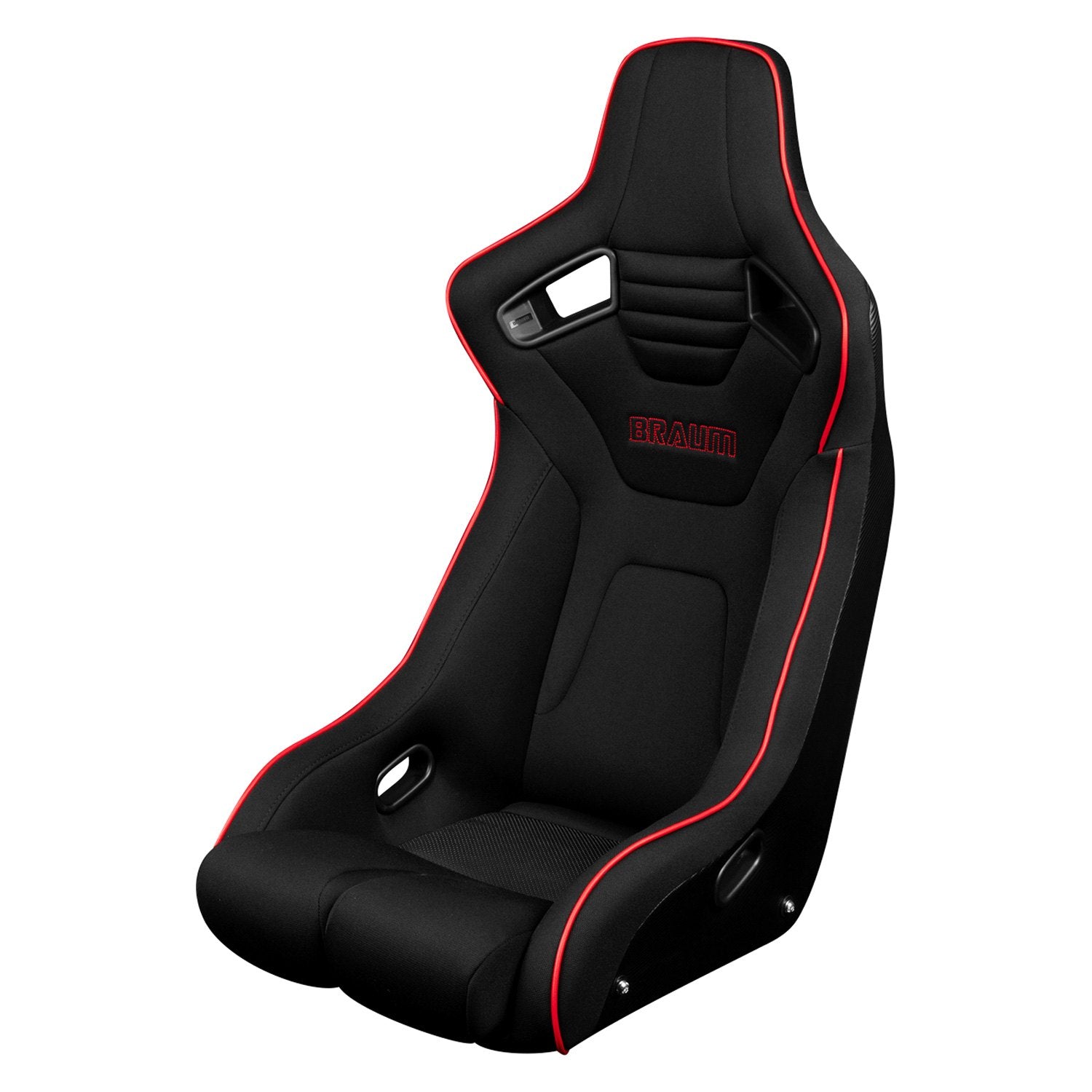 BRAUM Elite-R Fixed Back Bucket Seat [Black Polo Cloth] Black or Red S