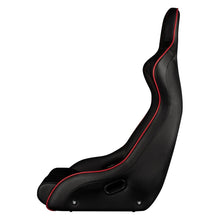 Load image into Gallery viewer, BRAUM Venom-X Fixed Back Bucket Seat [Black Diamond] White or Red Stitching - White Stitching Alternate Image