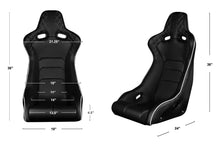 Load image into Gallery viewer, BRAUM Venom-X Fixed Back Bucket Seat [Black Diamond] White or Red Stitching - White Stitching Alternate Image