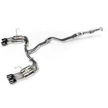 Load image into Gallery viewer, Invidia R400 Gemini Exhaust Subaru WRX (22-25) Catback w/ Quad Polished / Titanium Burnt Blue / Black Tips - Black Alternate Image