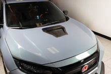 Load image into Gallery viewer, OLM Hood Scoop Cover Honda Civic Type R FK8 (2017-2021) LE Carbon Fiber - Default Title Alternate Image