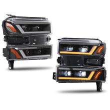 Load image into Gallery viewer, Winjet Projector Headlights for Chevy Silverado 1500 (2019-2022) Full LED with Sequential Turn Signal, DRL - Matte Black Housing CHRNG0705JI-BC-D3 Alternate Image