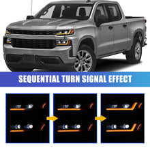 Load image into Gallery viewer, Winjet Projector Headlights for Chevy Silverado 1500 (2019-2022) Full LED with Sequential Turn Signal, DRL - Matte Black Housing CHRNG0705JI-BC-D3 Alternate Image