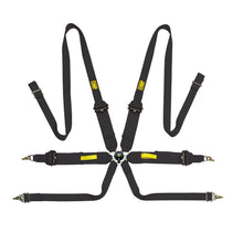 Load image into Gallery viewer, OMP Tecnica Pull Up Racing Harness [FIA 8853-2016] Black or Red - 3" + 2" / Black Alternate Image