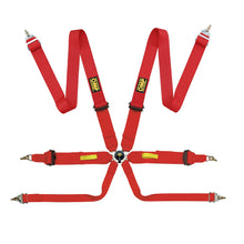 Load image into Gallery viewer, OMP Tecnica Pull Up Racing Harness [FIA 8853-2016] Black or Red - 3" / Red Alternate Image