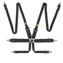 Load image into Gallery viewer, OMP First 3" / 3" + 2" Pull Up Racing Harness [FIA 8853-2016] Black or Red - 3" + 2" / Black Alternate Image