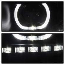 Load image into Gallery viewer, Xtune Projector Headlights Chevy Silverado 1500/2500/3500 (07-13) [Halo DRL - Halogen Model] Black or Chrome w/ Amber Turn Signal - Black Alternate Image