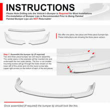 Load image into Gallery viewer, DNA Front Bumper Lip for Hyundai Sonata (2020-2022) 3-Piece with Matte Black 2-PU-538 - Default Title Alternate Image