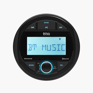 Boss Audio Systems Weatherproof Marine Gauge Receiver with Bluetooth, Digital Media MP3 Player, Built-in Amplifier, USB Port & AM/FM Radio