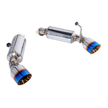Load image into Gallery viewer, EOS axle-back exhaust for Nissan 370Z Z34 with dual mufflers and burnt tips Alternate Image