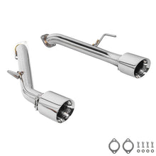 Load image into Gallery viewer, EOS muffler delete axle-back exhaust for Nissan Z RZ34 with polished 4.5-inch dual tips Alternate Image