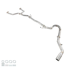 Load image into Gallery viewer, EOS 3-inch catback exhaust for 2022-2026 Toyota Tundra XK70 with dual 4-inch silver tips Alternate Image