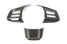 Load image into Gallery viewer, OLM Steering Wheel Covers for Subaru WRX / STI with Manual Transmission (2015) Carbon Fiber OLMSTR-WRX15-B-DCF Alternate Image