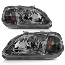 Load image into Gallery viewer, Anzo Headlights Honda Civic EK (99-00) Crystal OEM Replacement - Black / Chrome / Gun Metal - Gun Metal Alternate Image