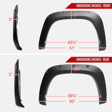 Load image into Gallery viewer, Spec-D Fender Flares Toyota Tundra (2022-2024)  Rivet Style - Matte Black Alternate Image