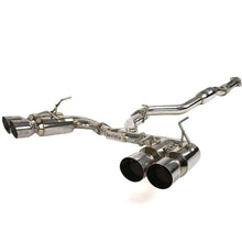 Load image into Gallery viewer, Invidia R400 Gemini Exhaust Subaru WRX STI (08-14) WRX Hatchback (11-14) 3" Catback w/ Quad Polished or Titanium Burnt Blue Tips - Polished Alternate Image