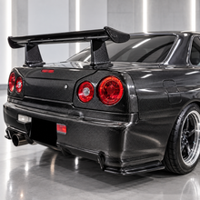 Load image into Gallery viewer, Bull Boost Carbon Fiber Rear Taillight Cover for Nissan Skyline R34 GT-R / GTT / GT Alternate Image