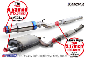 Tomei Exhaust Nissan Skyline R34 RB25DET NEO6 (98-02) Expreme Ti Titanium Catback