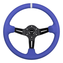 Load image into Gallery viewer, DND Full Color Alcantara Race Steering Wheel (75mm deep, 350mm) 6 bolt Purple / Red / Gray / Blue Alternate Image