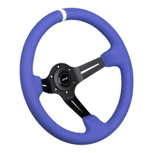 Load image into Gallery viewer, DND Full Color Alcantara Race Steering Wheel (75mm deep, 350mm) 6 bolt Purple / Red / Gray / Blue Alternate Image