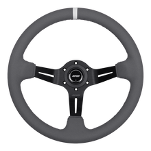 Load image into Gallery viewer, DND Full Color Alcantara Race Steering Wheel (75mm deep, 350mm) 6 bolt Purple / Red / Gray / Blue Alternate Image