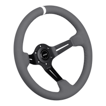Load image into Gallery viewer, DND Full Color Alcantara Race Steering Wheel (75mm deep, 350mm) 6 bolt Purple / Red / Gray / Blue Alternate Image