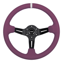 Load image into Gallery viewer, DND Full Color Alcantara Race Steering Wheel (75mm deep, 350mm) 6 bolt Purple / Red / Gray / Blue Alternate Image