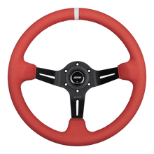 Load image into Gallery viewer, DND Full Color Alcantara Race Steering Wheel (75mm deep, 350mm) 6 bolt Purple / Red / Gray / Blue Alternate Image