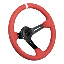 Load image into Gallery viewer, DND Full Color Alcantara Race Steering Wheel (75mm deep, 350mm) 6 bolt Purple / Red / Gray / Blue Alternate Image
