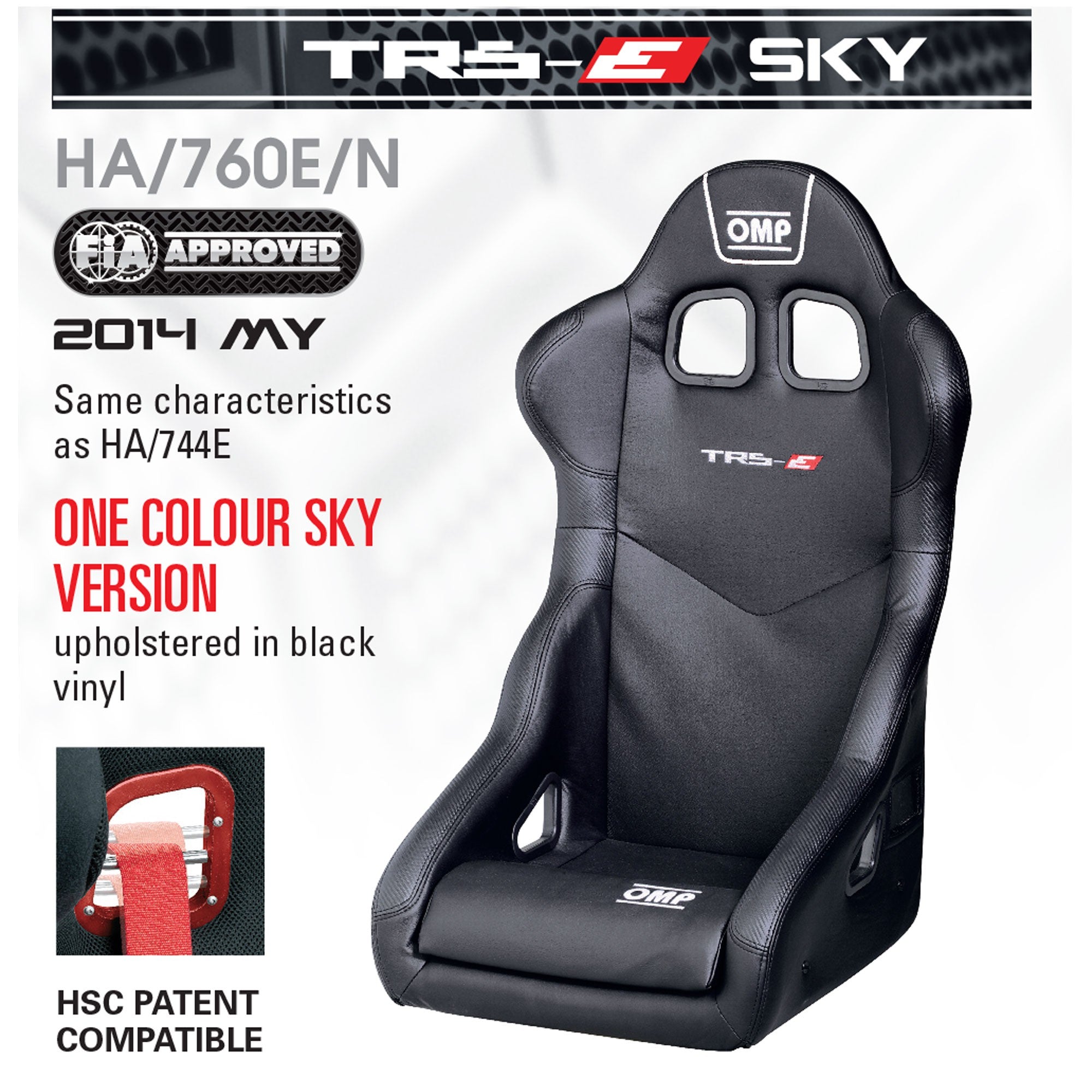 Omp Steel Racing OMP TRS-E SKY Tubular Steel Racing Seats (Black) Fixed Back