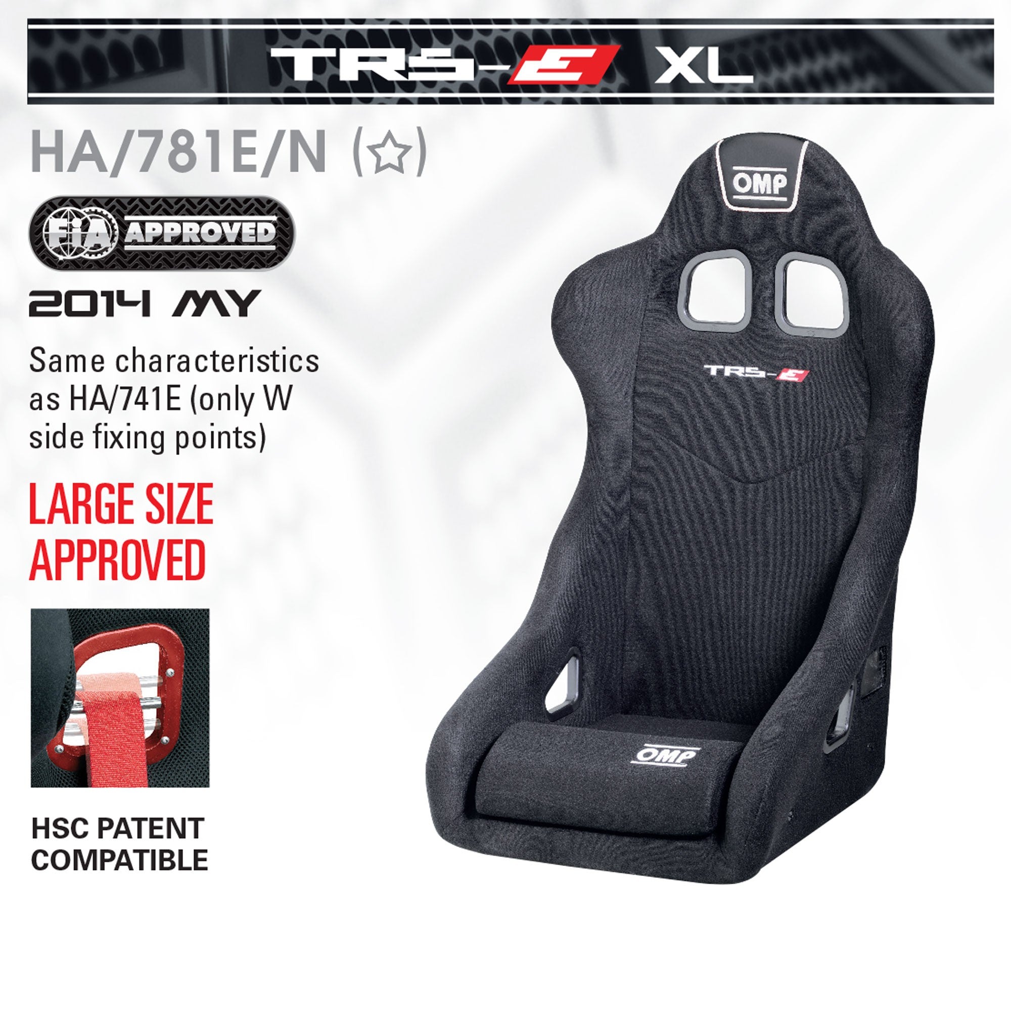 Omp Steel Racing OMP TRS-E XL Tubular Steel Racing Seats (Black) Fixed Back