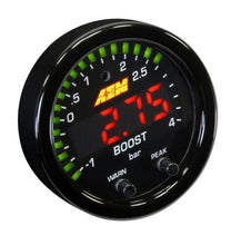 Load image into Gallery viewer, AEM 30-0308 X-Series Boost Pressure Gauge -30-60psi / -1-4bar Black Bezel &amp; Black Faceplate Alternate Image