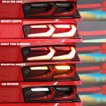 Load image into Gallery viewer, Auto Addict Tail Lights Chevy Camaro (16-18) Gen 6 Camaro Style / w/ Sequential Turn Signals / Umbra Style / Velox Style Alternate Image