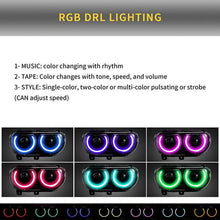 Load image into Gallery viewer, Auto Addict Headlights Dodge Challenger (08-14) LED RGB Color Change Projector Lights Alternate Image