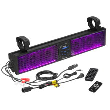 Load image into Gallery viewer, Boss Audio Systems 26" UTV Bluetooth Amplified Sound Bar IPX5 w/ 4" Speakers (BRT26A) Illuminated (BRT26RGB) Alternate Image