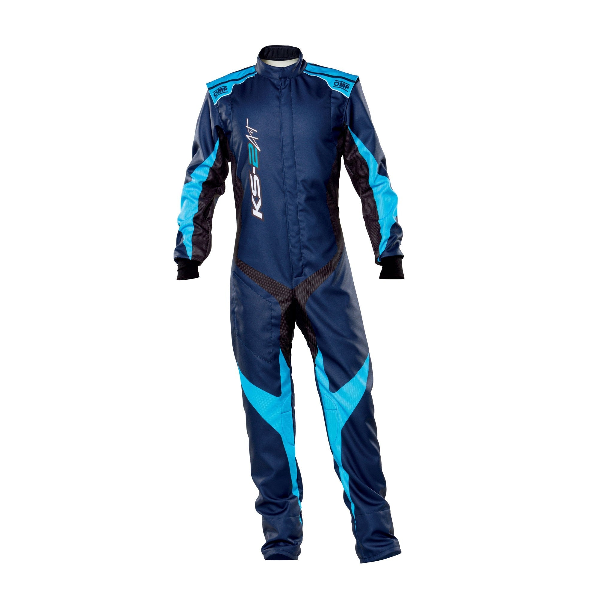 Guanti da kart OMP KS-2R Blu Navy-Cyan