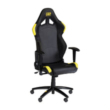 Load image into Gallery viewer, OMP Faux Leather Office Chair - Black or Black/Yellow Alternate Image