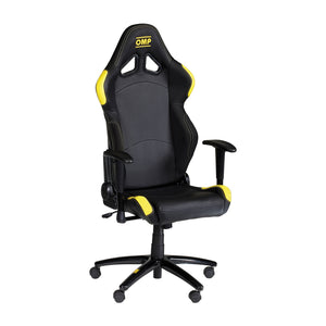 OMP Faux Leather Office Chair - Black or Black/Yellow