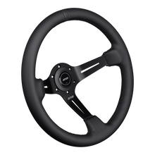 Load image into Gallery viewer, DND Leather Race Wheel (75mm, 350mm) 6 bolt Black / Purple / Red / Gray / Blue / Tan Alternate Image