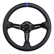 Load image into Gallery viewer, DND Leather Race Wheel (75mm, 350mm) 6 bolt Black / Purple / Red / Gray / Blue / Tan Alternate Image