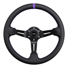 Load image into Gallery viewer, DND Leather Race Wheel (75mm, 350mm) 6 bolt Black / Purple / Red / Gray / Blue / Tan Alternate Image