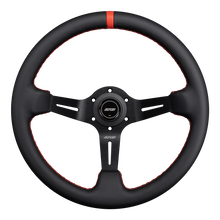 Load image into Gallery viewer, DND Leather Race Wheel (75mm, 350mm) 6 bolt Black / Purple / Red / Gray / Blue / Tan Alternate Image