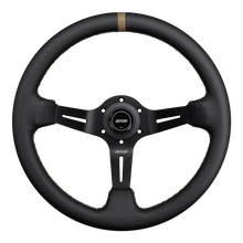 Load image into Gallery viewer, DND Leather Race Wheel (75mm, 350mm) 6 bolt Black / Purple / Red / Gray / Blue / Tan Alternate Image