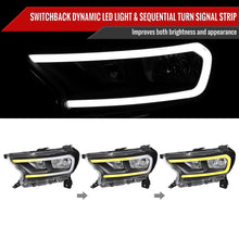 Load image into Gallery viewer, Spec-D Headlights Ford Ranger XL / XLT (2019-2023) OEM Replacement Factory Style w/ LED Bar Turn Signal Matte Black Housing / Clear Lens - Matte Black / Clear Lens Alternate Image