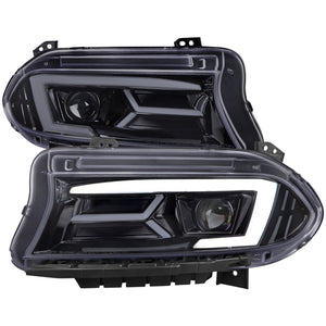 Spec-D Projector Headlights Dodge Charger (2015-2022) Sequential LED Turn Signal - Black or Chrome