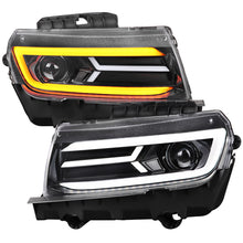 Load image into Gallery viewer, Spec-D Projector Headlights Chevy Camaro (2014-2015) LED Sequential - Black / Chrome / Tinted Alternate Image