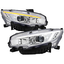 Load image into Gallery viewer, Spec-D Headlights Honda Civic FC/FK (2016-2021) Full LED or Halogen Projector With Sequential Turn Signal - Black or Chrome Alternate Image
