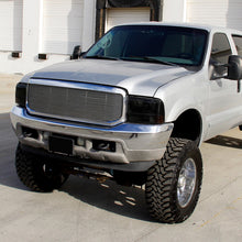 Load image into Gallery viewer, Spec-D Projector Headlights Ford F250 F350 F450 F550 (99-04) w/ SMD LED Light Strip - Black or Chrome - Black - Smoked Lens Alternate Image