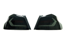 Load image into Gallery viewer, OLM LED Tail Lights for Subaru WRX / WRX STI (2015-2021) Evolution Series White Bar with Black Base &amp; Smoked Lens OLMA.70032.1-SB Alternate Image